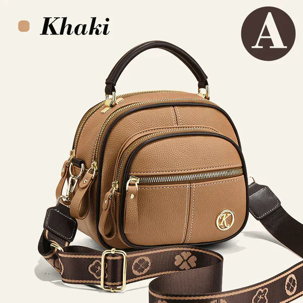 CLASSIC MULTIFUNCTIONAL COMPARTMENTS ADJUSTABLE WIDE SHOULDER STRAP PU LEATHER CROSSBODY BAG (BUY 1 GET 1)