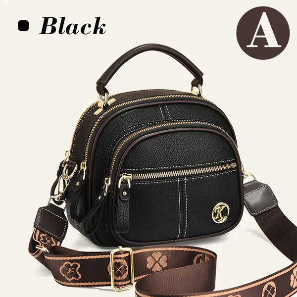 CLASSIC MULTIFUNCTIONAL COMPARTMENTS ADJUSTABLE WIDE SHOULDER STRAP PU LEATHER CROSSBODY BAG (BUY 1 GET 1)